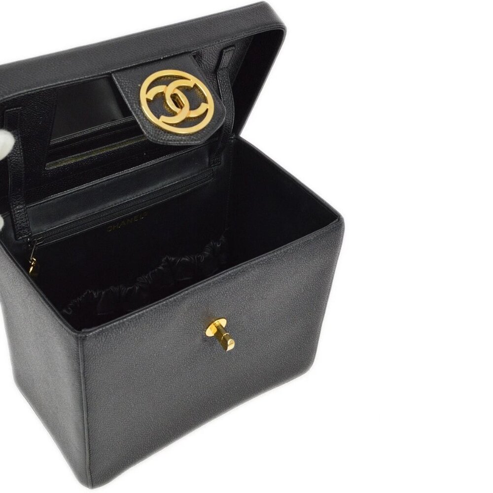 Chanel Black Calfskin Vanity 2way Handbag 162353 - Picture 6 of 10